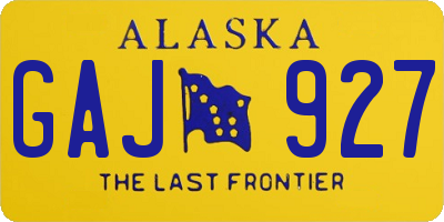 AK license plate GAJ927