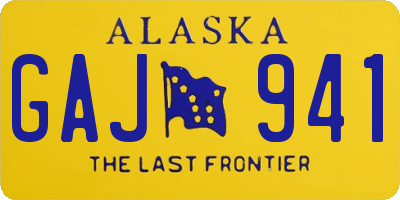 AK license plate GAJ941