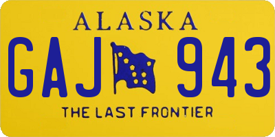 AK license plate GAJ943