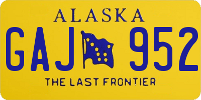 AK license plate GAJ952