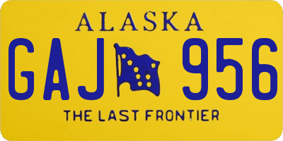 AK license plate GAJ956
