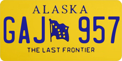 AK license plate GAJ957