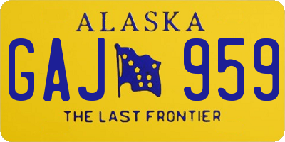 AK license plate GAJ959