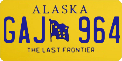 AK license plate GAJ964