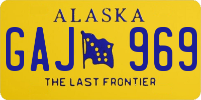 AK license plate GAJ969