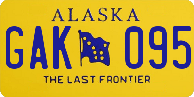 AK license plate GAK095