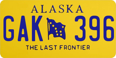 AK license plate GAK396