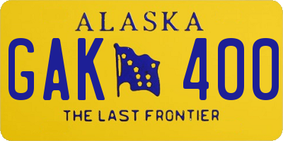 AK license plate GAK400