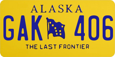AK license plate GAK406