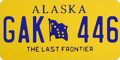 AK license plate GAK446