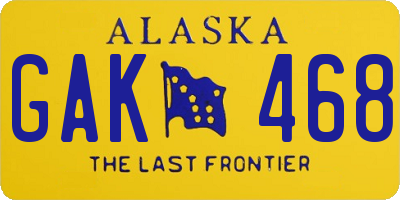 AK license plate GAK468