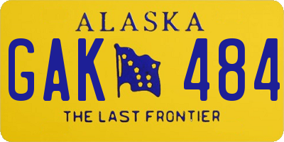 AK license plate GAK484