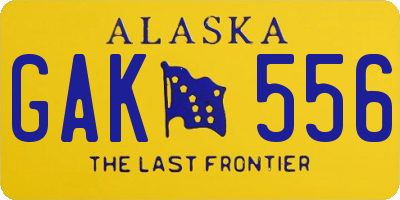 AK license plate GAK556