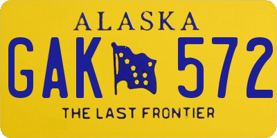 AK license plate GAK572