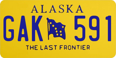AK license plate GAK591