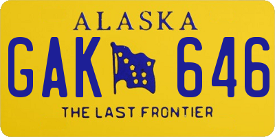 AK license plate GAK646