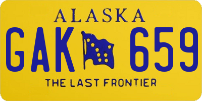 AK license plate GAK659