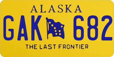 AK license plate GAK682