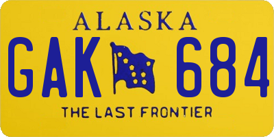 AK license plate GAK684