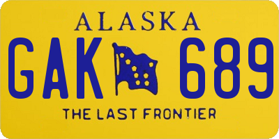 AK license plate GAK689
