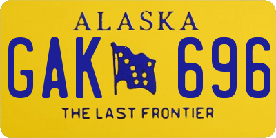 AK license plate GAK696