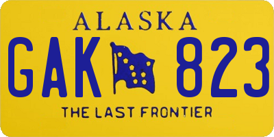 AK license plate GAK823