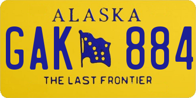 AK license plate GAK884