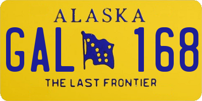 AK license plate GAL168