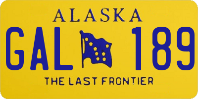 AK license plate GAL189