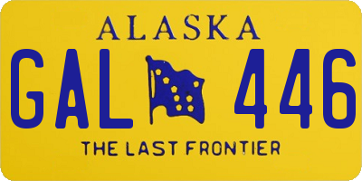 AK license plate GAL446