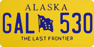 AK license plate GAL530