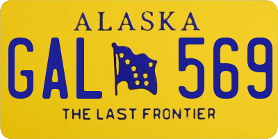 AK license plate GAL569