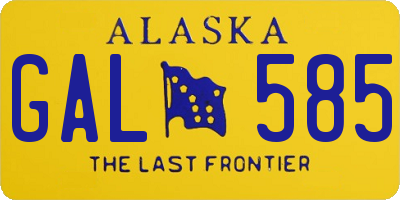 AK license plate GAL585