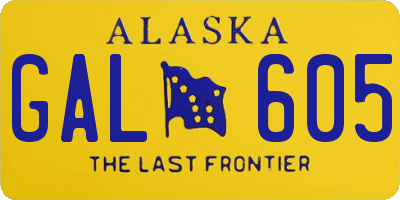 AK license plate GAL605