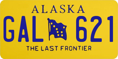 AK license plate GAL621