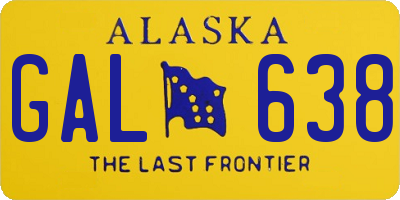 AK license plate GAL638