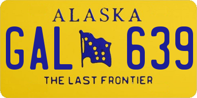 AK license plate GAL639