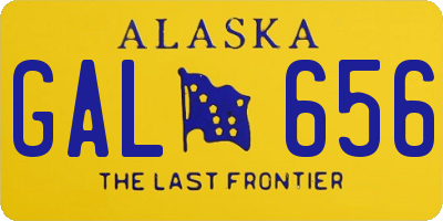 AK license plate GAL656