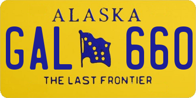 AK license plate GAL660