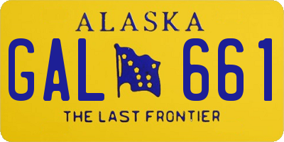 AK license plate GAL661