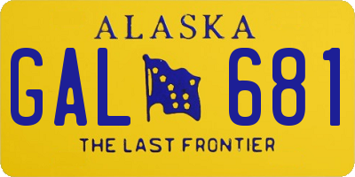 AK license plate GAL681