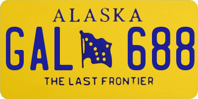 AK license plate GAL688