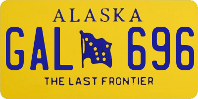 AK license plate GAL696