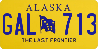 AK license plate GAL713
