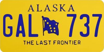 AK license plate GAL737