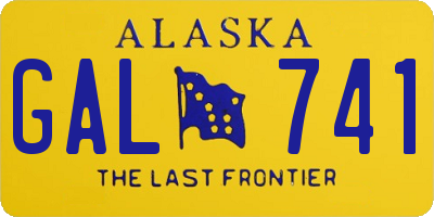AK license plate GAL741