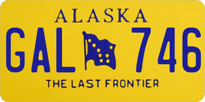 AK license plate GAL746