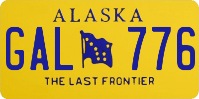 AK license plate GAL776