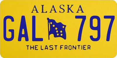 AK license plate GAL797