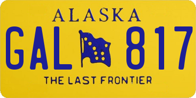AK license plate GAL817